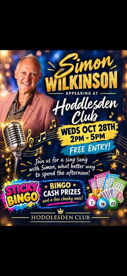 Simon Wilkinson \u0040 Hoddlesden Club...Free Afternoon Event